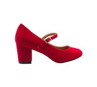 Where's That From Araceli Mary Janes Pelle Scamosciata Tacco a Blocco (WM124)