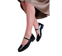 Where's That From Kingston Scarpe Pelle Verniciata Tacco Basso Donna (WM389)