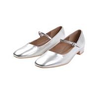 Where's That From Minsk Scarpette da Ballo PU Tacco Basso Donna (WM531)