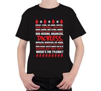 Wheres THE Tylenol Christmas Ugly Sweater - Maglietta per bambini, Nero , 128