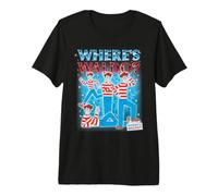 Where's Waldo 90s Collage Retro Maglietta Premium