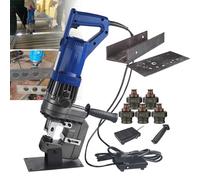 WhFKLca 1300 W Electric Hydraulic Punch + Foot Switch + 5 Dies (φ 6.5 to 20.5 mm) + Plastic Box, Practical Metal Punch for Steel/Iron/Aluminium/Copper, 2-3 s Fast Punching,Channelsteel