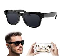 WhFKLca AI Smart Glasses, with HD 500W Pixels Camera & Speakers, Voice Control, Music Playback, App Compatibility, Real-Time Translation, WiFi Transmission, for Travel, Music, Calls,B