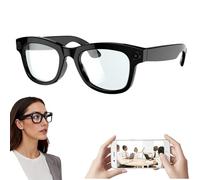 WhFKLca AI Smart Glasses, with HD 500W Pixels Camera & Speakers, Voice Control, Music Playback, App Compatibility, Real-Time Translation, WiFi Transmission, for Travel, Music, Calls,A
