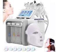 WhFKLca Dispositivo di Bellezza Viso 7 in 1 a Idrogeno E Ossigeno, Dispositivo a Piccole Bolle per Peeling, Ringiovanimento, Lifting, Rassodamento E Pulizia Profonda, per Casa E Centro Estetico
