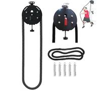 WhFKLca Endless Rope Trainer, Suspension Pulley Cable Machine with Adjustable Resistance(5-30KG)- for Muscle Endurance, Upper Extremity Training, Aerobic Exercises And Full Body Coordination Black