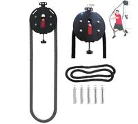 WhFKLca Endless Rope Trainer, Suspension Pulley Cable Machine with Adjustable Resistance(5-30KG)- for Muscle Endurance, Upper Extremity Training, Aerobic Exercises And Full Body Coordination Red
