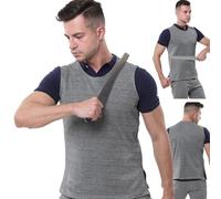 WhFKLca Giubbotto Anti-Pugnalata,Gilet Protettivo di Livello 5 - Resistente a Tagli E Coltelli,Abbigliamento Anti-Pugnalata,Utilizzato per Proteggere La Sicurezza Personale Grey-3XL