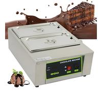WhFKLca Macchina per Fusione di Cioccolato Elettrica Commerciale | Temperatrice Professionale per Cioccolato A Controllo Digitale | capacità 8/12 kg | 0-194℉ Regolabile | 1000 W 2-Tank