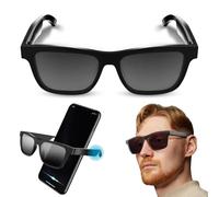 WhFKLca Occhiali Bluetooth Smart, Conversazione AI, Traduzione in Tempo Reale, Audio Bluetooth, Sveglia con Assistente Vocale, Occhiali con IA per la Traduzione, per Viaggi, Lavoro e Studio,A