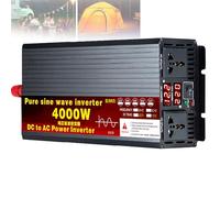 WhFKLca Pure Sine Wave Voltage Converter (Picco 3500 W/4000 W/5000 W/5500 W/6000 W/ 8000 W/12000 W), Inverter di Potenza DC12V/24V/48V/60V/72V A AC 220V, con 2 Ventole E Display LCD,4000W-60V