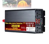 WhFKLca Pure Sine Wave Voltage Converter (Picco 3500 W/4000 W/5000 W/5500 W/6000 W/ 8000 W/12000 W), Inverter di Potenza DC12V/24V/48V/60V/72V A AC 220V, con 2 Ventole E Display LCD,3500W-60V