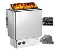 WhFKLca Sauna Heaters, Riscaldatore Elettrico per Sauna da 3 KW-9 KW, Stufa per Sauna in Acciaio Inox con Regolatore Interno per Bagno Turco Spa Dell'Hotel di Casa, Timer: 0-180 Min,8KW