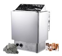 WhFKLca Stufa Elettrica per Sauna in Acciaio Inox da 3 KW-9 KW con Regolatore Interno per Bagno Turco Spa Dell'Hotel di Casa, Timer: 0-180 Min, Temperatura: 0-110 ℃, Spazio Applicabile: 2-13 M³,3KW