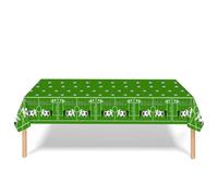 WHGHNCQ Tovaglie per feste di calcio - Tovaglia riutilizzabile a tema calcio per decorazioni per feste di compleanno a tema calcio per bambini, 220x130cm