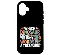 Which Dinosaur Knows The Most Words A Thesaurus - Custodia per iPhone 16