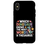 Which Dinosaur Knows The Most Words A Thesaurus - Custodia per iPhone X/XS