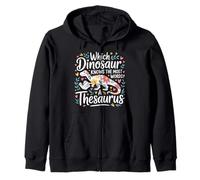 Which Dinosaur Knows The Most Words A Thesaurus - Felpa con Cappuccio