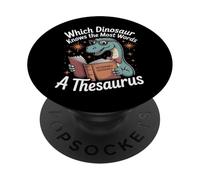 Which Dinosaur Knows The Most Words A Thesaurus |- PopSockets PopGrip Adesivo