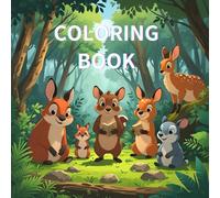 Whimsical Animal Town: A Kawaii Coloring Adventure: A Cute and Relaxing Coloring Book for Kids