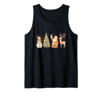 Whimsical Christmas Friends - Santa, Snowman, Tree, Reindeer Canotta