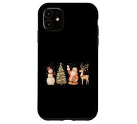 Whimsical Christmas Friends - Santa, Snowman, Tree, Reindeer Custodia per iPhone 11