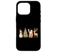 Whimsical Christmas Friends - Santa, Snowman, Tree, Reindeer Custodia per iPhone 16 Pro