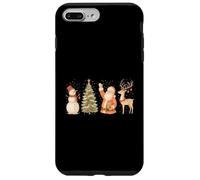 Whimsical Christmas Friends - Santa, Snowman, Tree, Reindeer Custodia per iPhone 7 Plus/8 Plus