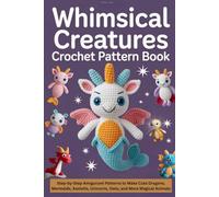 Whimsical Creatures Crochet Pattern Book: Step-by-Step Amigurumi Patterns to Make Cute Dragons, Mermaids, Axolotls, Unicorns, Owls, and More Magical Animals