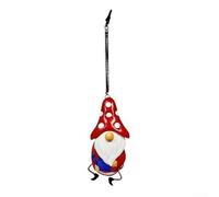 Whimsical Dwarf Series Hanging Garden Bounce Toy con luce notturna solare e altalena caricata a molla per decorazione cortile (verde)