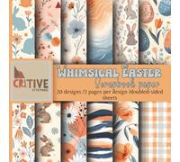 Whimsical Easter Scrapbook Paper Pack: 40 Double-Sided Pages (20 Designs) - Cute Bunny, Floral & Pastel Spring Patterns for Scrapbooking, Junk Journals, Card Making & Crafts (8.5 x 8.5 in)