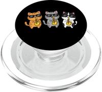 Whimsical Feline Saxophonist Group Jazz Cat Aesthetic PopSockets PopGrip per MagSafe