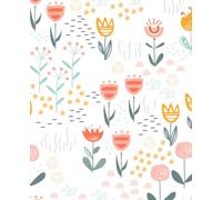 Whimsical Floral Notebook. Pastel Tulip and Wildflower Journal with Scandinavian Inspired Design: 200 Lined Pages for Writing, Notes, Ideas and Daily ... Minimalist Floral Aesthetic. Soft Matte Cover