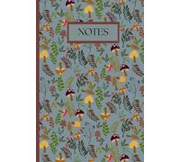 Whimsical Forest Mushrooms Journal: A 6x9 lined notebook with a hand-drawn repeat pattern of playful mushrooms and foliage