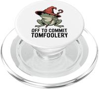 Whimsical Frog Wizard Off to Commit Tom Foolery Frog Meme PopSockets PopGrip per MagSafe