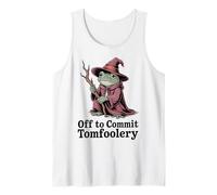Whimsical Frog Wizard off to Commit Tomfoolery Frog Meme Canotta