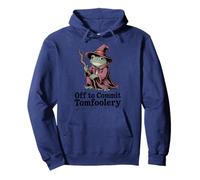 Whimsical Frog Wizard off to Commit Tomfoolery Frog Meme Felpa con Cappuccio