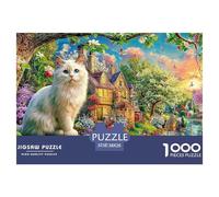 Whimsical Garden CatDaunting Jigsaw Puzzles for Adults An Assortment of 1000 Advanced, Impossible-Hard-Difficult Challenging Puzzle Educational Game Pieces - A Formidable And Rewarding Gift for Ambit