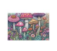 Whimsical Garden Scene Vibranti Fiori Funghi Puzzle Puzzle in Legno Cool Brain Games per Anziani 1000 Piecing