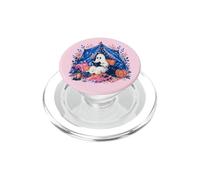 Whimsical Ghost Reading Book in Tent Cozy Halloween Reader PopSockets PopGrip per MagSafe