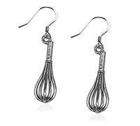 Whimsical Gifts Collezione di orecchini con ciondolo a forma di chef dipinti a mano, realizzati a mano negli Stati Uniti, finitura oro antico o argento, ganci francesi, peltro senza piombo