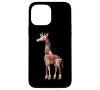 Whimsical Love Giraffe Patchwork Cuori Custodia per iPhone 13 Pro Max