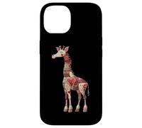 Whimsical Love Giraffe Patchwork Cuori Custodia per iPhone 14