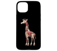 Whimsical Love Giraffe Patchwork Cuori Custodia per iPhone 15 Plus