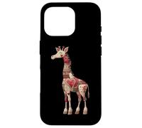 Whimsical Love Giraffe Patchwork Cuori Custodia per iPhone 16 Pro