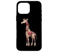 Whimsical Love Giraffe Patchwork Cuori Custodia per iPhone 16 Pro Max