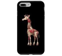 Whimsical Love Giraffe Patchwork Cuori Custodia per iPhone 7 Plus/8 Plus
