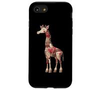 Whimsical Love Giraffe Patchwork Cuori Custodia per iPhone SE (2020) / 7/8