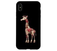 Whimsical Love Giraffe Patchwork Cuori Custodia per iPhone XS Max