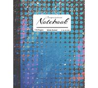 Whimsical Metallic Cyber-Botanical personal Composition Notebook: A vibrant, modern notebook featuring glowing cyber-botanical leaves | 110 wide-ruled pages | 7.5" × 9.25" Writing notebook for adults